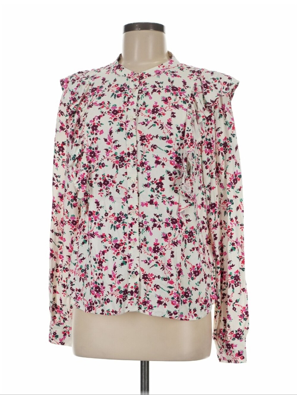 NWOT • J. Crew Floral Button-Up Blouse (M)